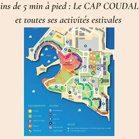 Apartmán Cocon Marine-piscine-calme-commerces-vue Le Barcarès